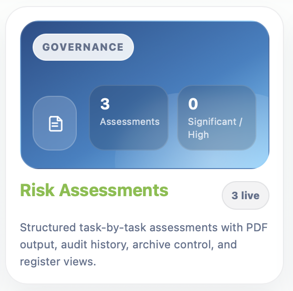 Reconex risk assessments module